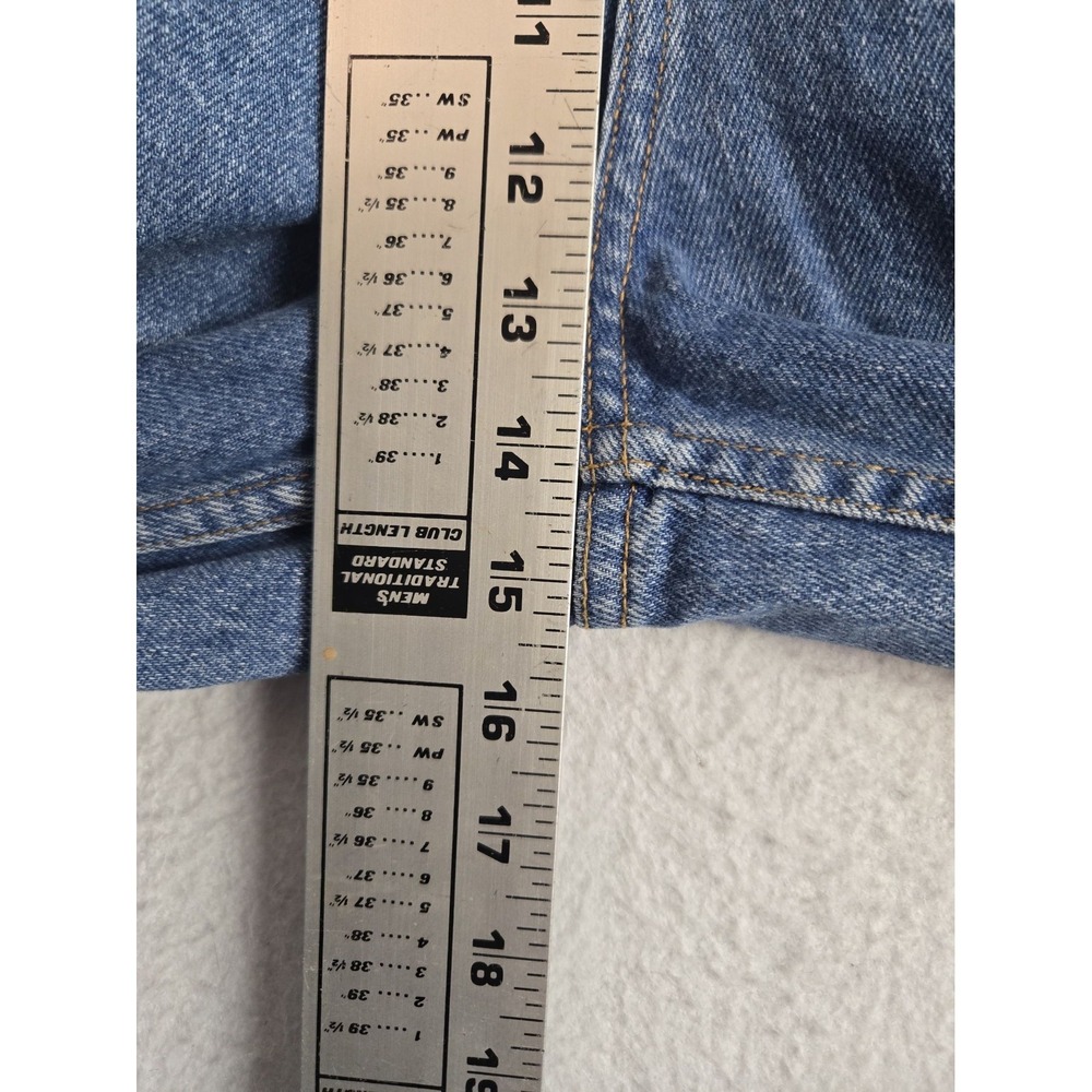 Eddie Bauer Womens Jeans Size 14 Tall High Rise Tapered Blue - Picture 8 of 11